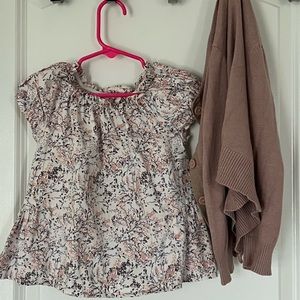 Beautiful POMP DE LUX Blouse and sweater set 2-3 T